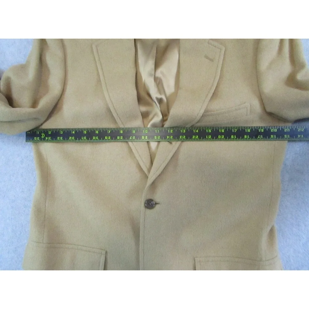 Brooks Brothers Blazer Mens 39 Long Camel Hair Tan Gold Sport Coat Jacket Luxury